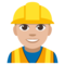 Construction Worker - Medium Light emoji on Emojione